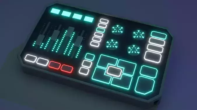 Low Poly GoXLR Audio Interface 3D Model
