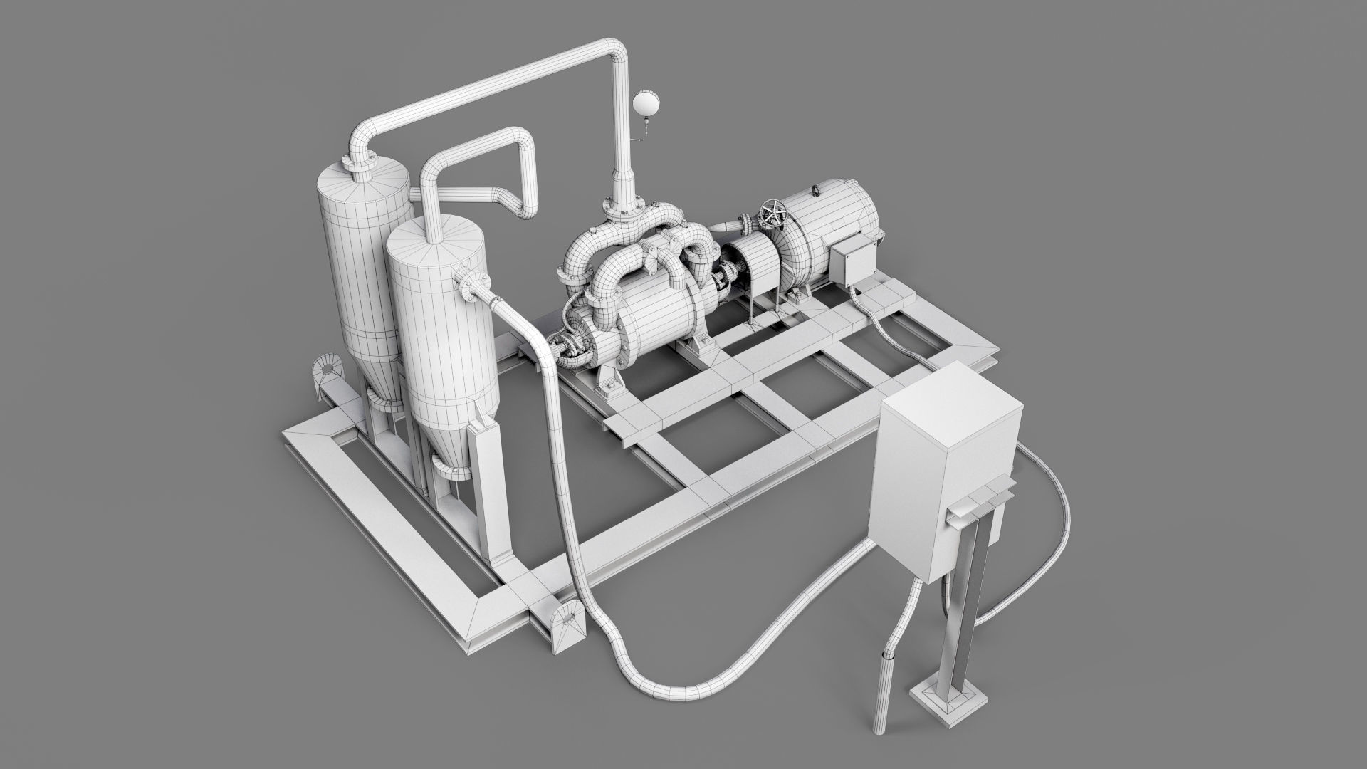 3D model Industrial vacuum pump system VR / AR / low-poly | CGTrader