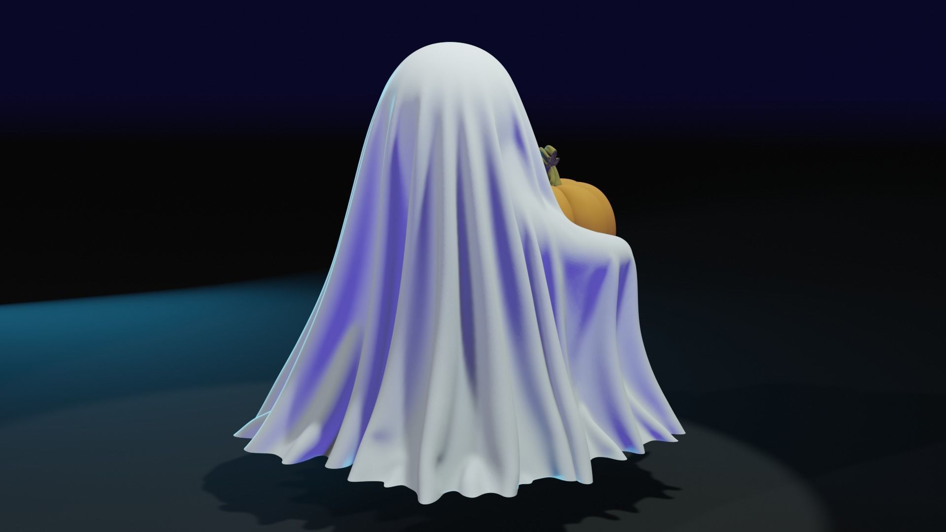 GHOST HOLDING PUMPKIN 3D print model_3