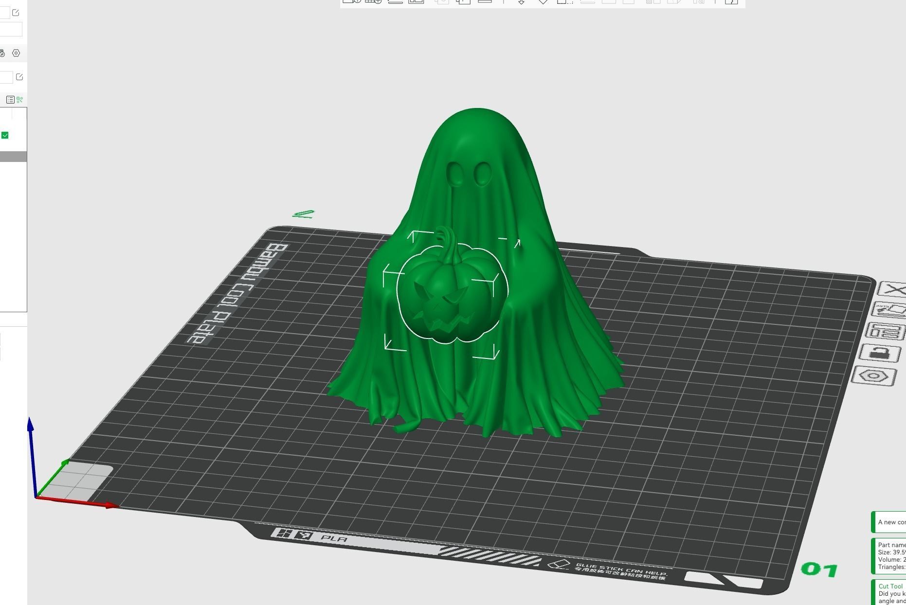 GHOST HOLDING PUMPKIN 3D print model_1