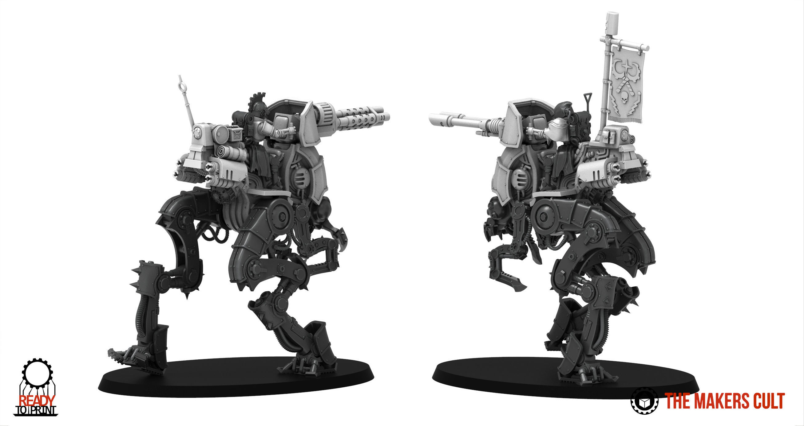 Dark Techno - Mantis Strider cannons upgrade 3D print model_2