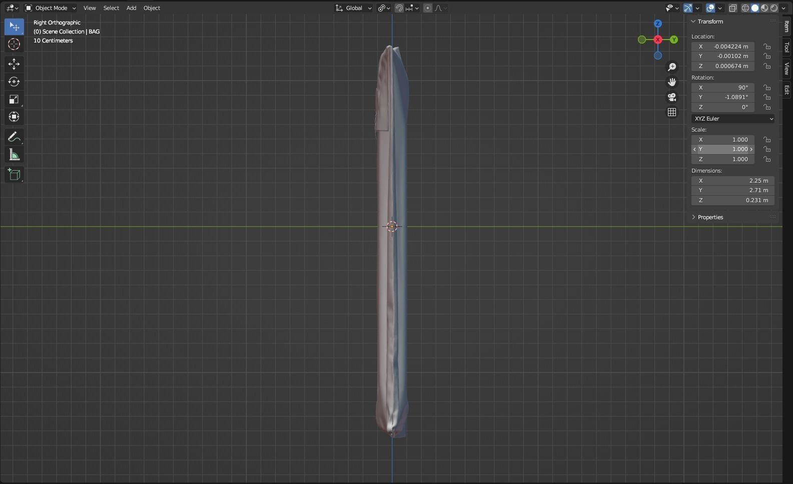 Postage Bag 3D model_2