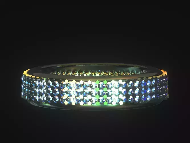 Gold diamond wedding ring