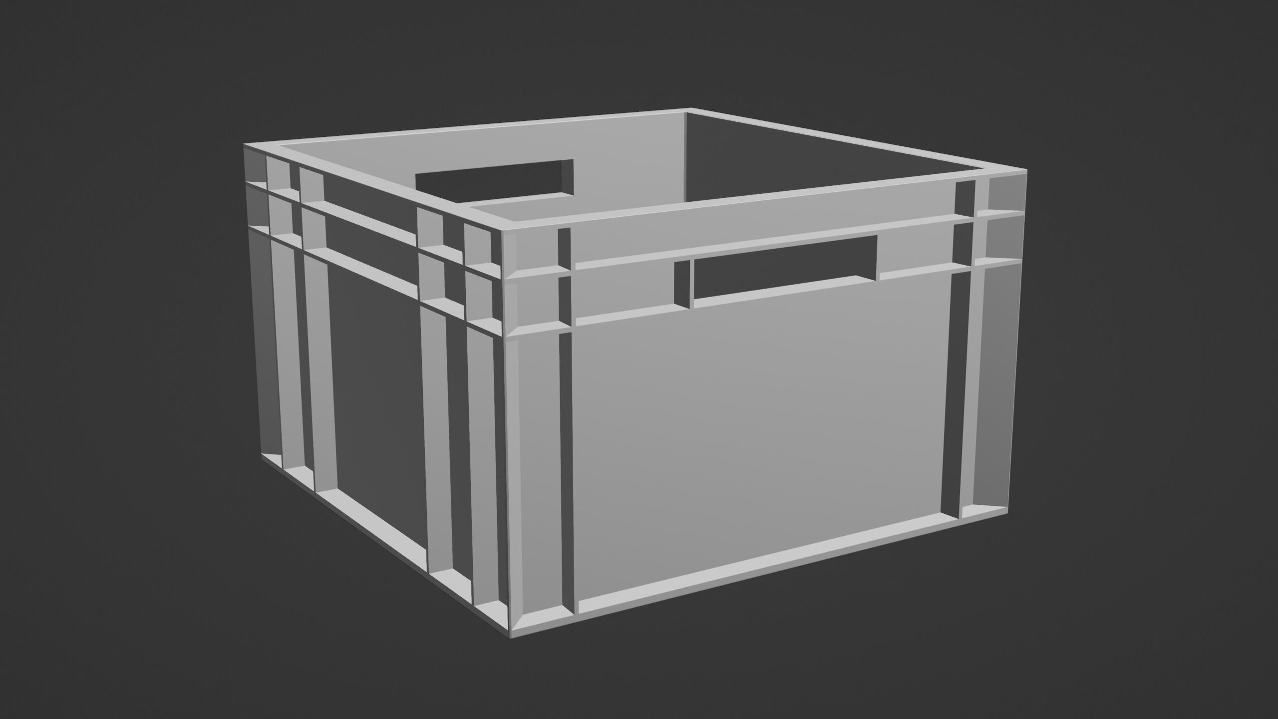 Euronorm boxes Low-poly 3D model_12