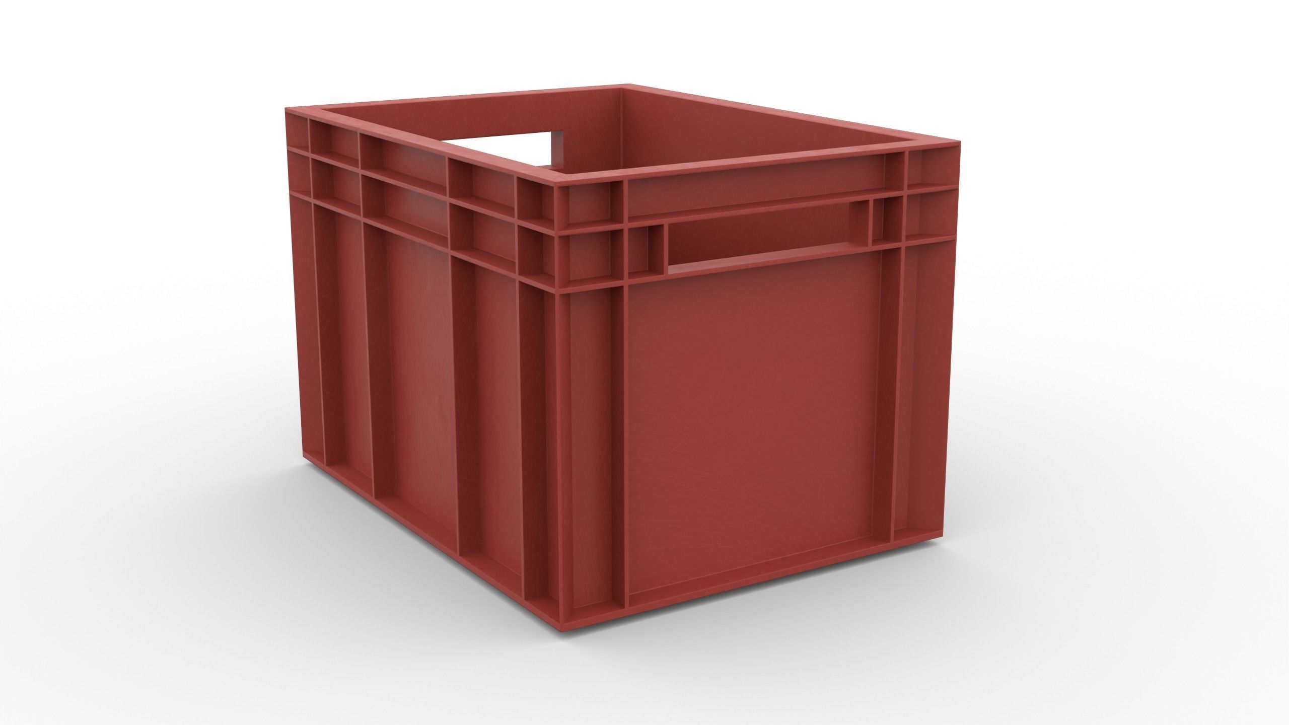 Euronorm boxes Low-poly 3D model_2