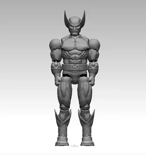 Wolverine Marvel Xmen 97 3d Action figure printed in 100mm 3D print model