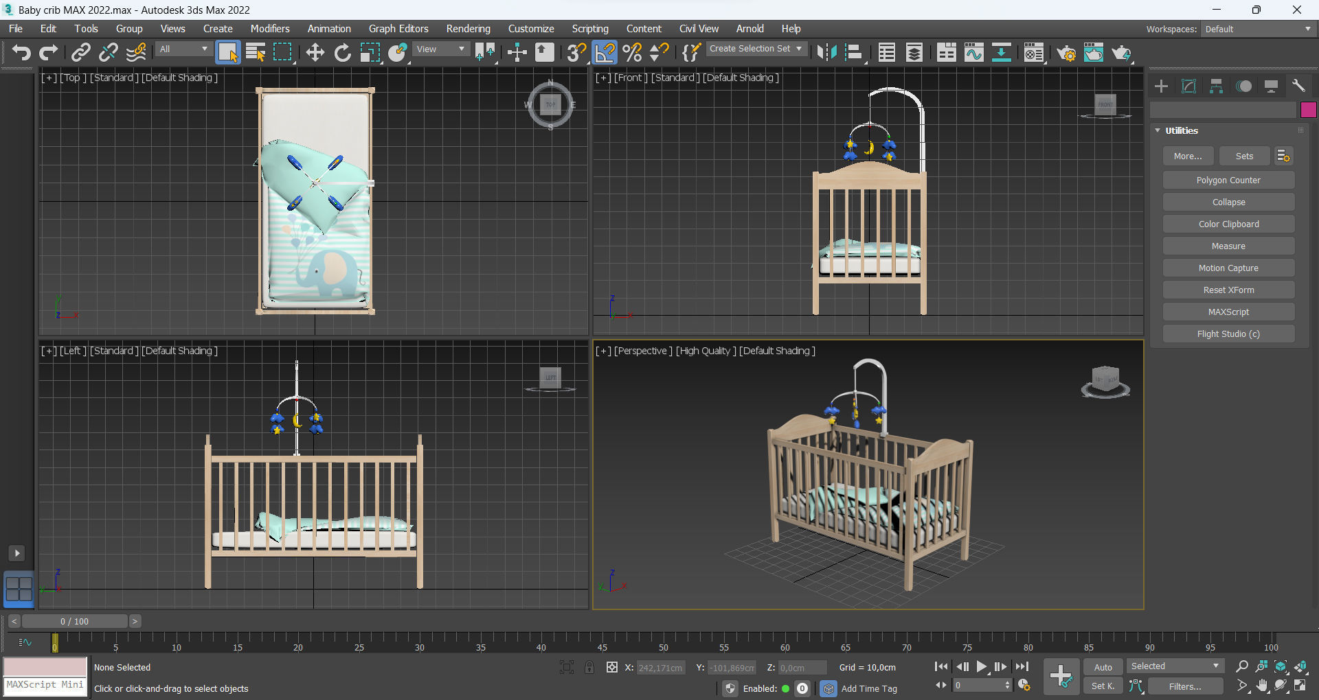 Baby props and furniture Pack Low-poly 3D model_26