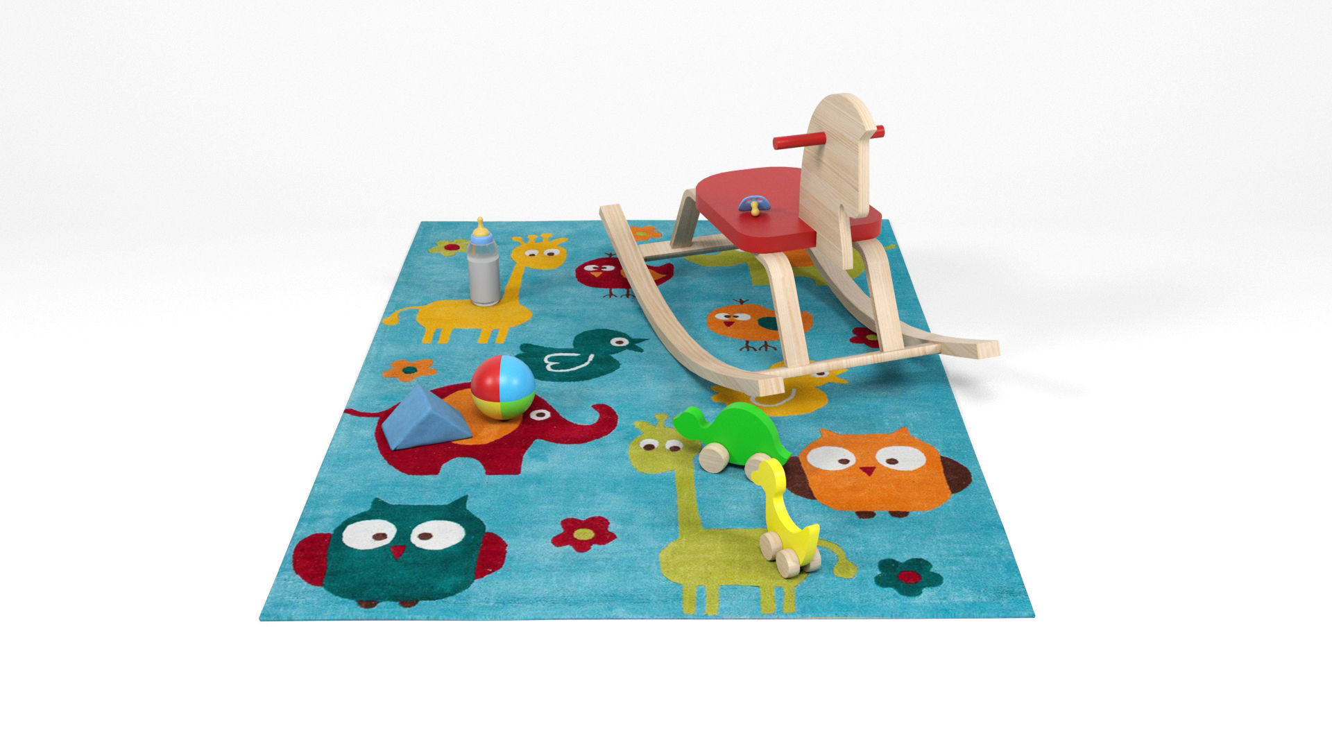 Baby props and furniture Pack Low-poly 3D model_9