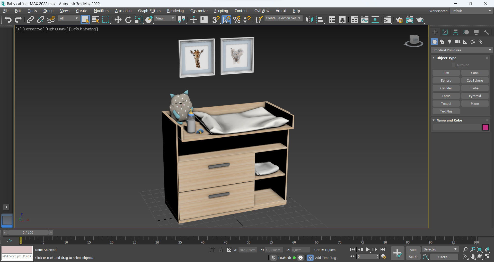 Baby props and furniture Pack Low-poly 3D model_24