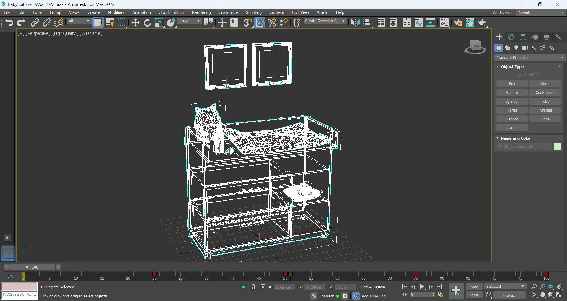 Baby props and furniture Pack Low-poly 3D model_25