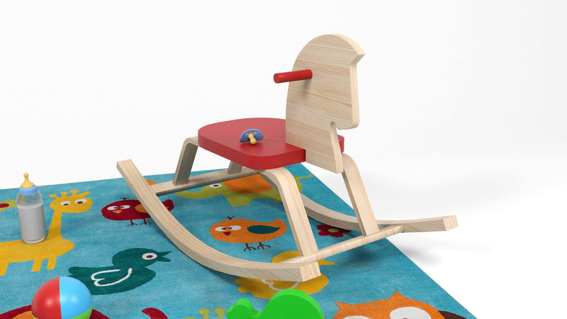 Baby props and furniture Pack Low-poly 3D model_16