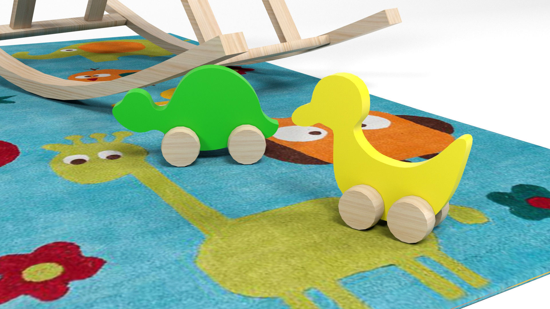 Baby props and furniture Pack Low-poly 3D model_19