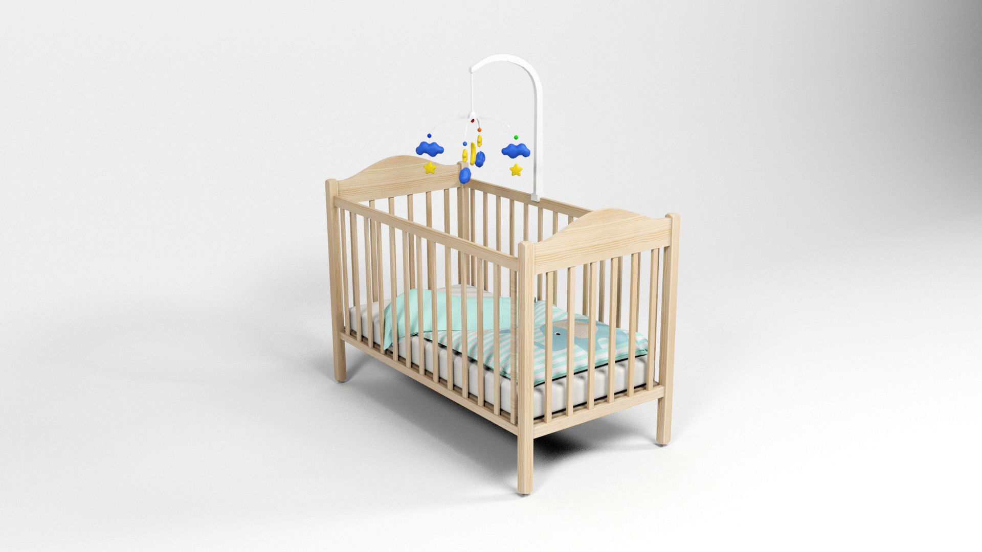 Baby props and furniture Pack Low-poly 3D model_4