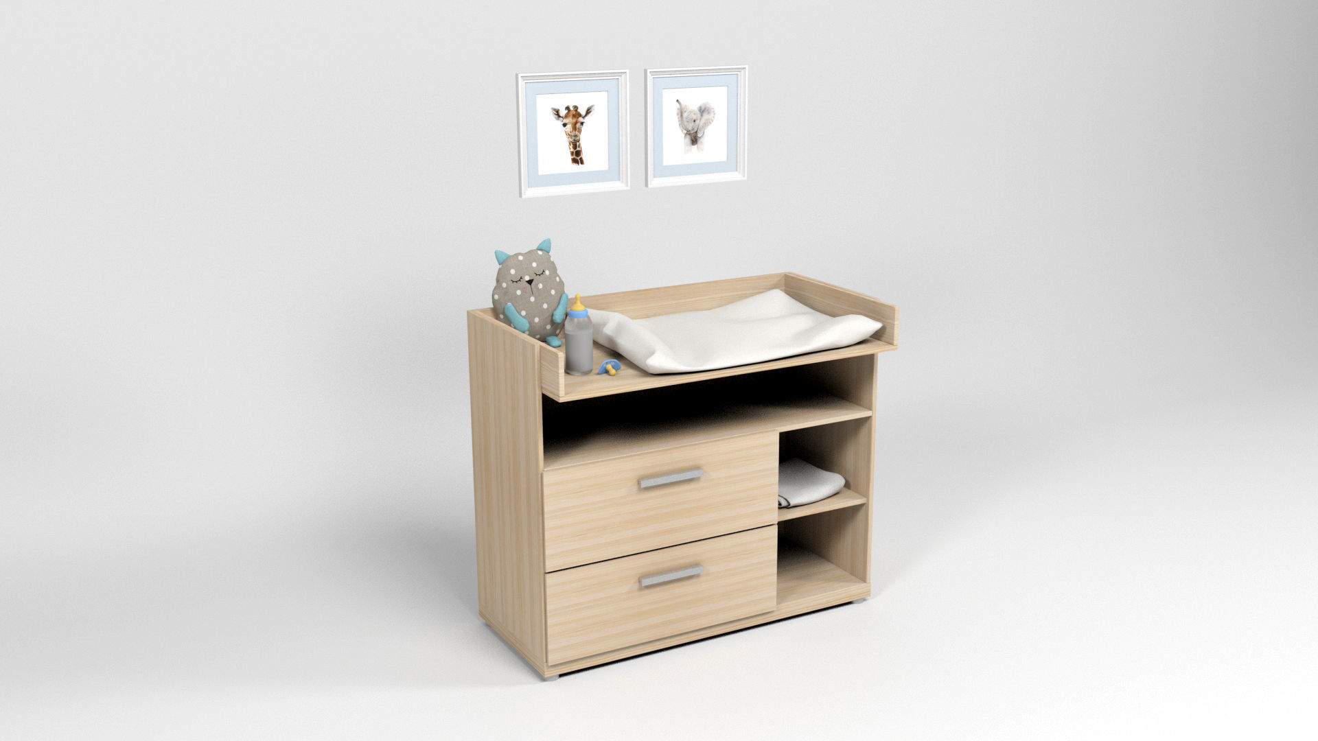 Baby props and furniture Pack Low-poly 3D model_5