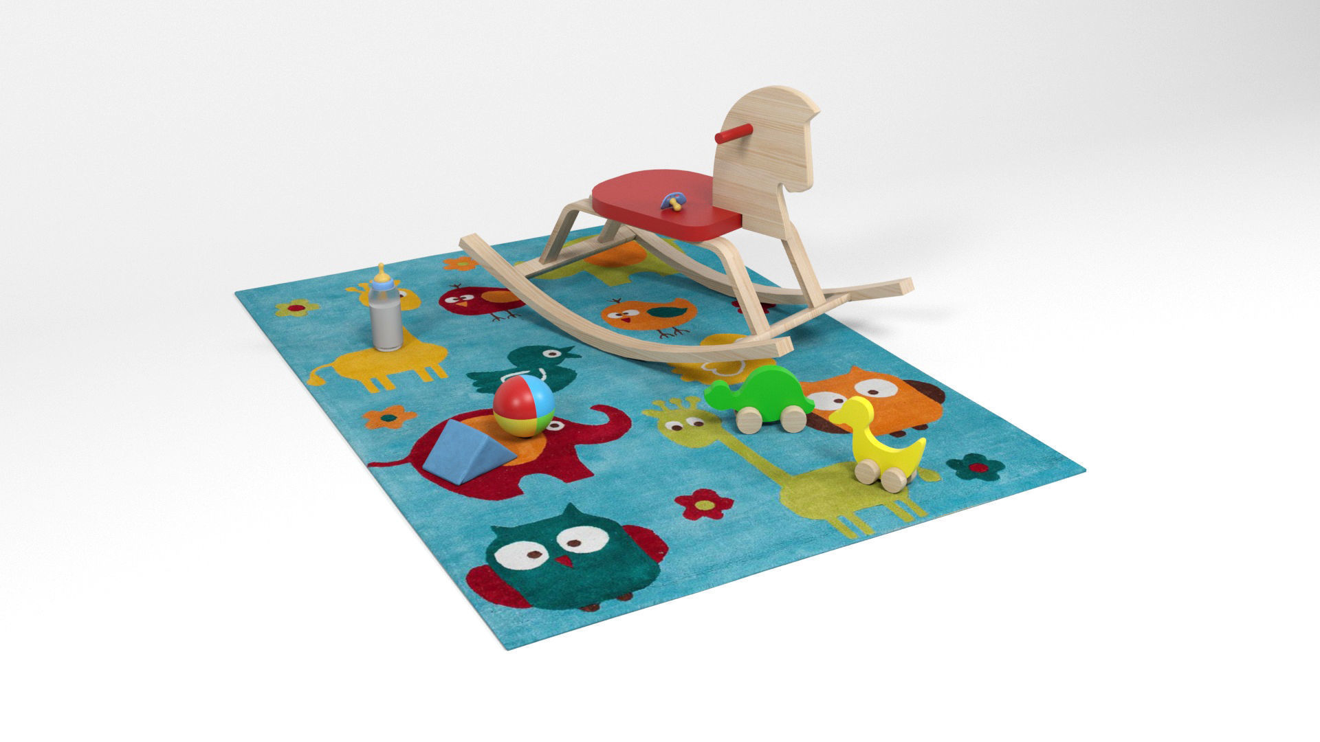 Baby props and furniture Pack Low-poly 3D model_6