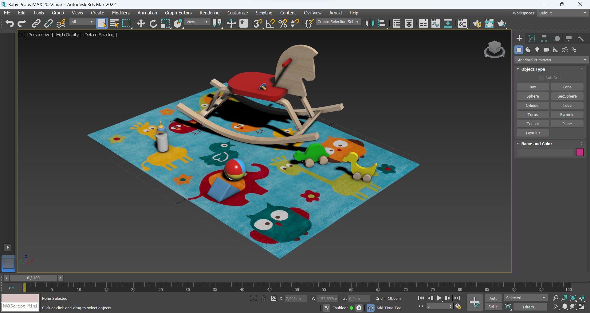 Baby props and furniture Pack Low-poly 3D model_29