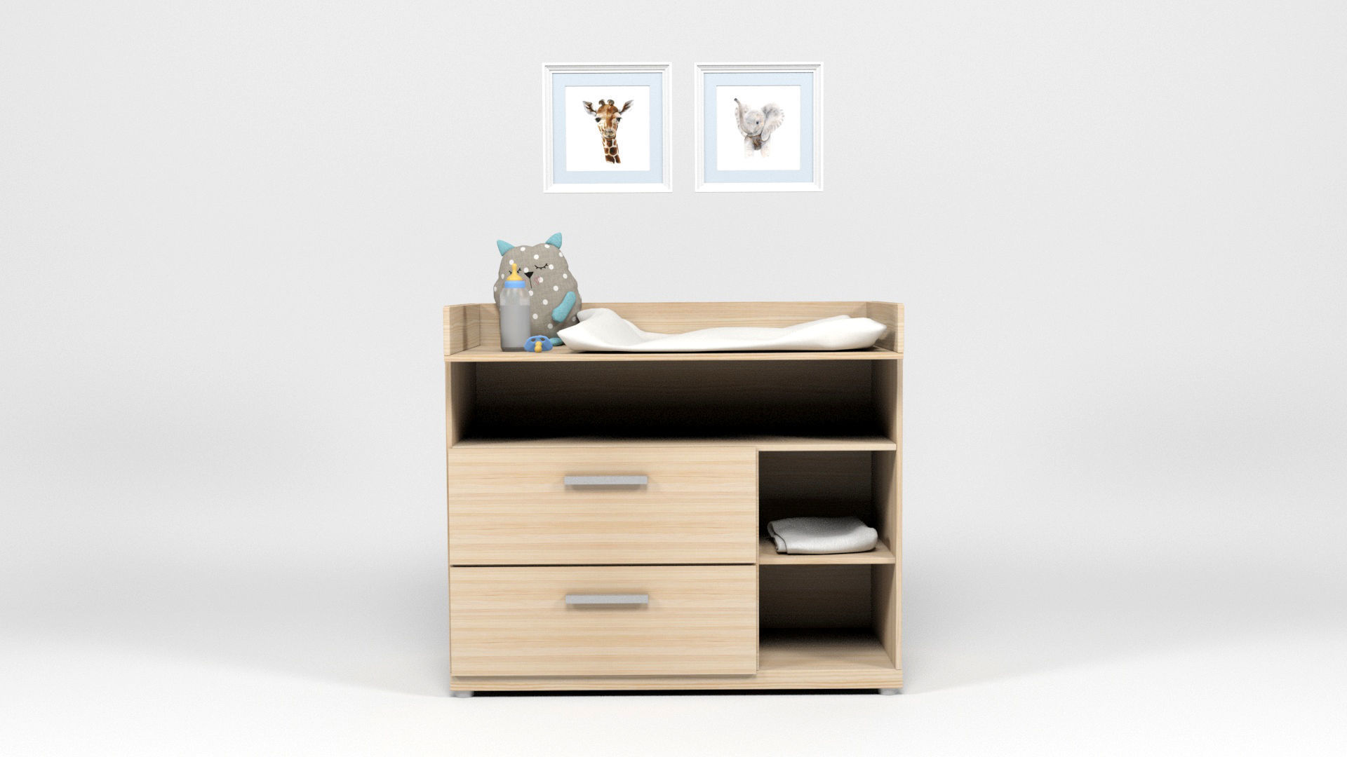 Baby props and furniture Pack Low-poly 3D model_7