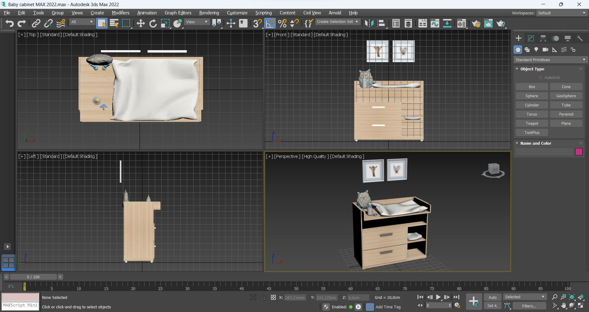 Baby props and furniture Pack Low-poly 3D model_23