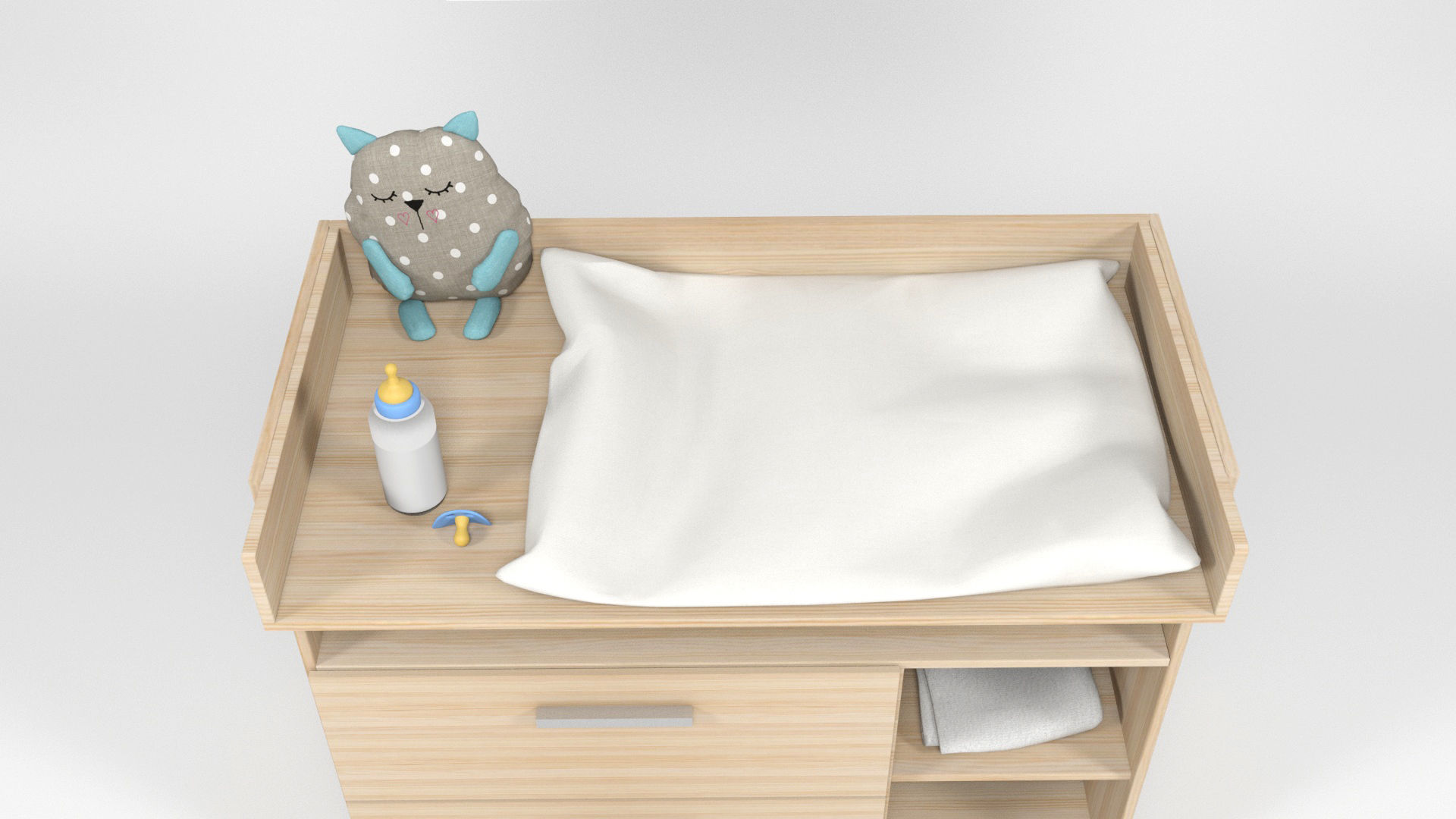 Baby props and furniture Pack Low-poly 3D model_12