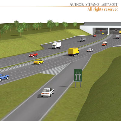 Highway scene 3D model_3