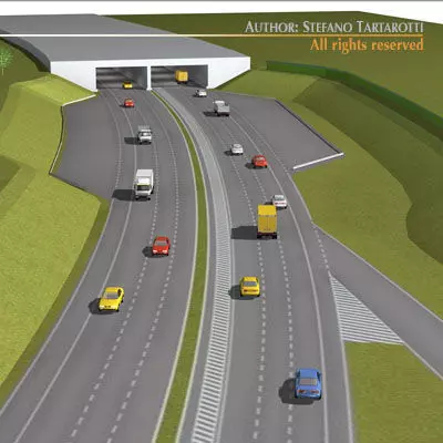 Highway scene 3D model_0