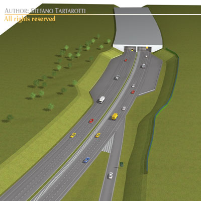 Highway scene 3D model_1