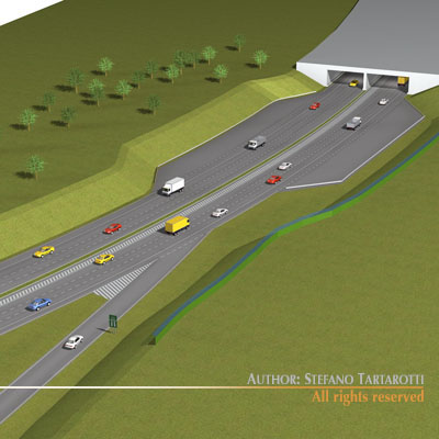 Highway scene 3D model_2