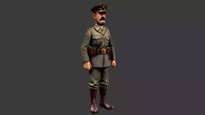 World War II British Military Low-poly 3D model
