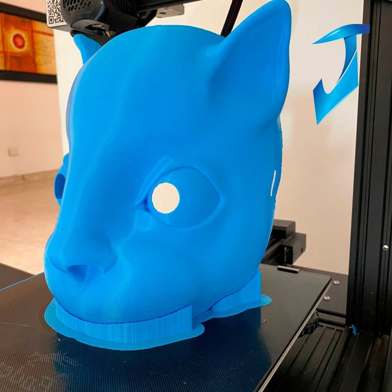 SMURFCAT MASK 3D print model_4