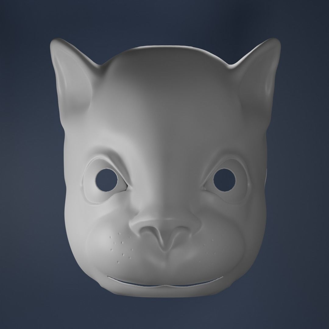 SMURFCAT MASK 3D print model_6