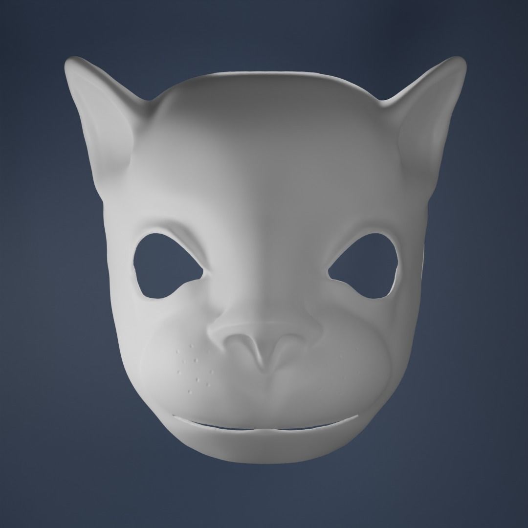 SMURFCAT MASK 3D print model_7