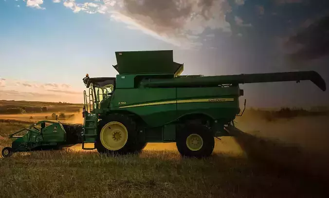 S760 Combine  Grain Harvesting 3d model  3D model