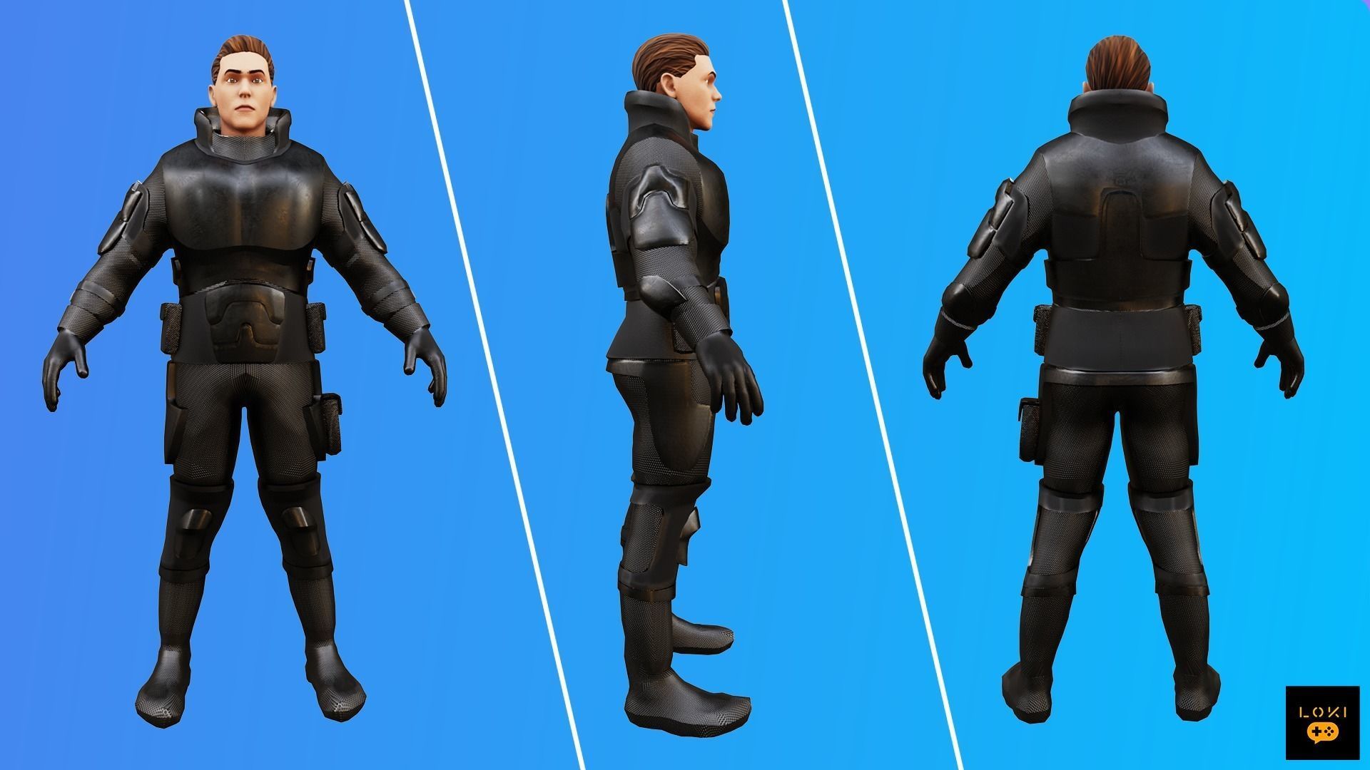3D Male Terrorist Pack - Game-Ready for AR VR Low-poly 3D model_11
