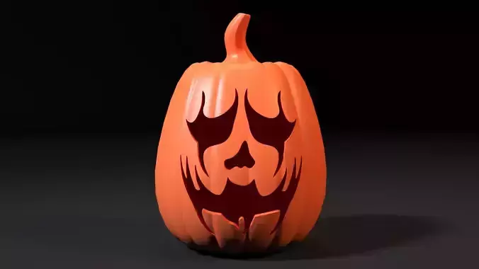 Scary halloween pumpkin 3D print model