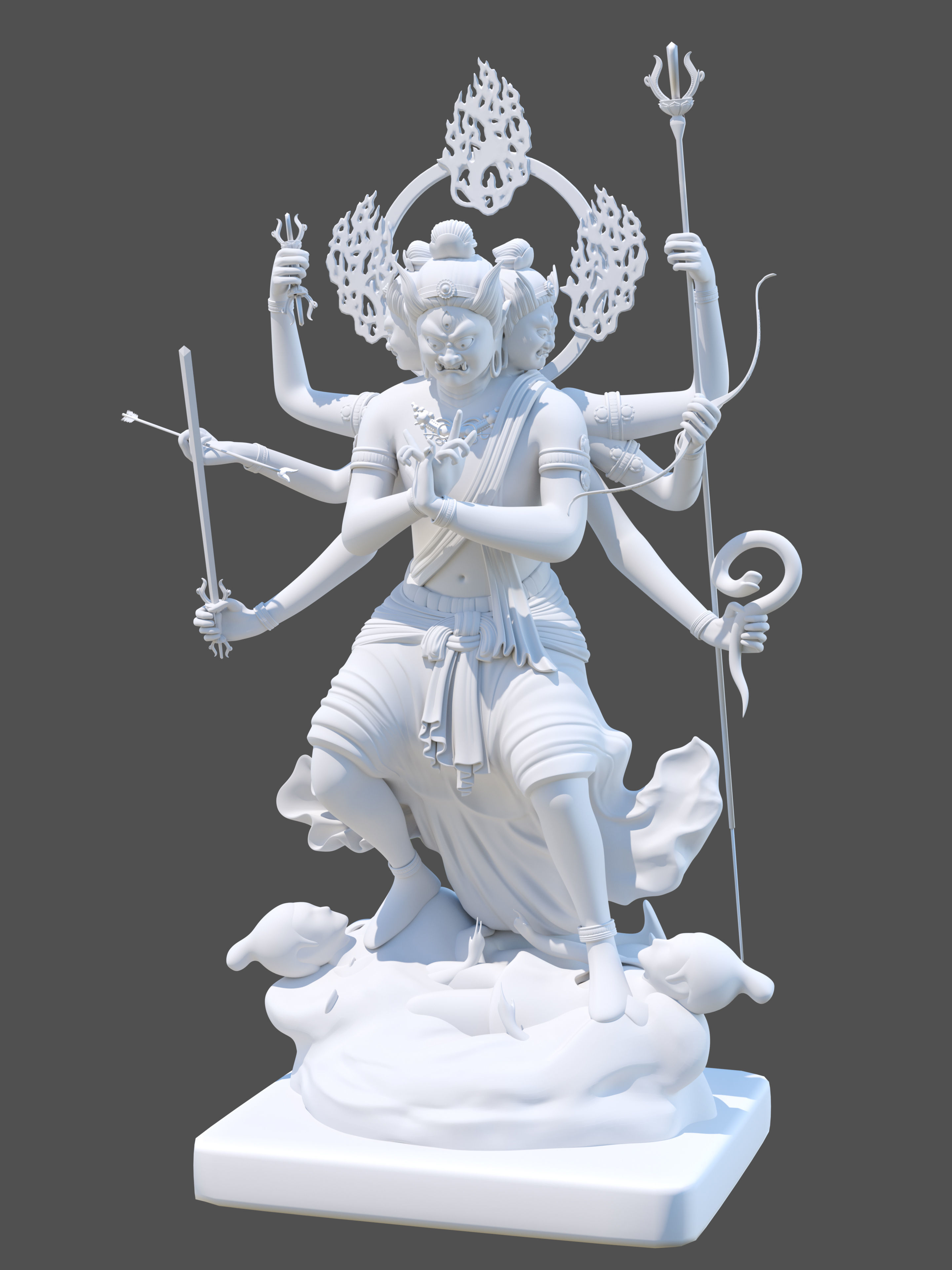 JiangSanShiMingWangBuddha 3D model_1
