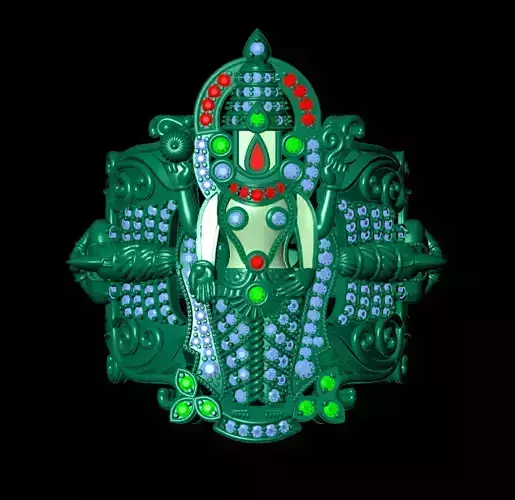 Tirupati ringIIBALAJI RINGIItemple jewelryII3D print model