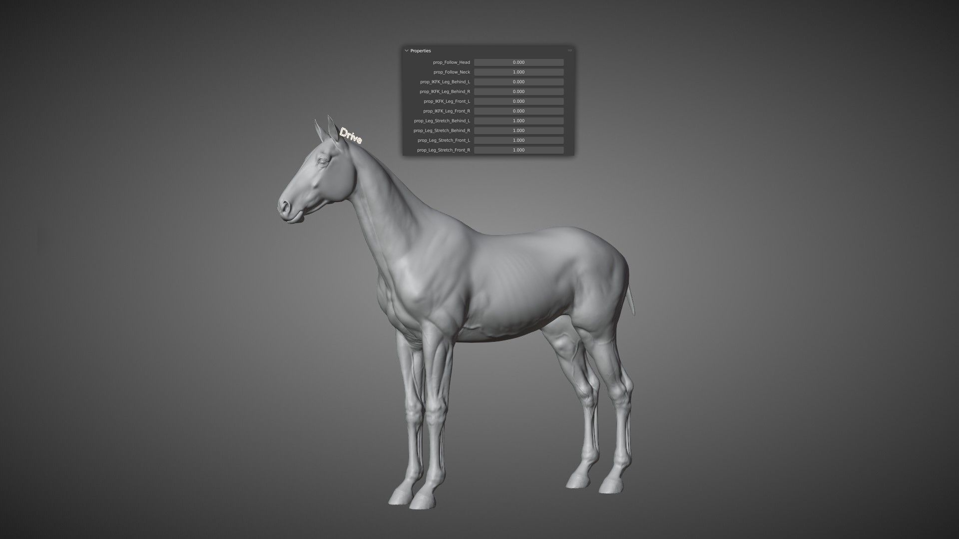 Brown Horse Animation   VFX Grace 3D model_16