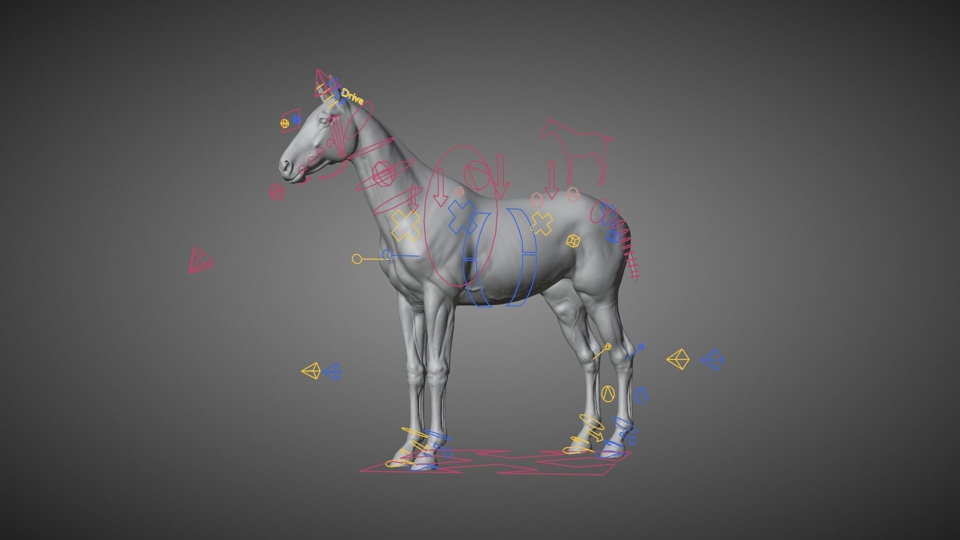Brown Horse Animation   VFX Grace 3D model_17