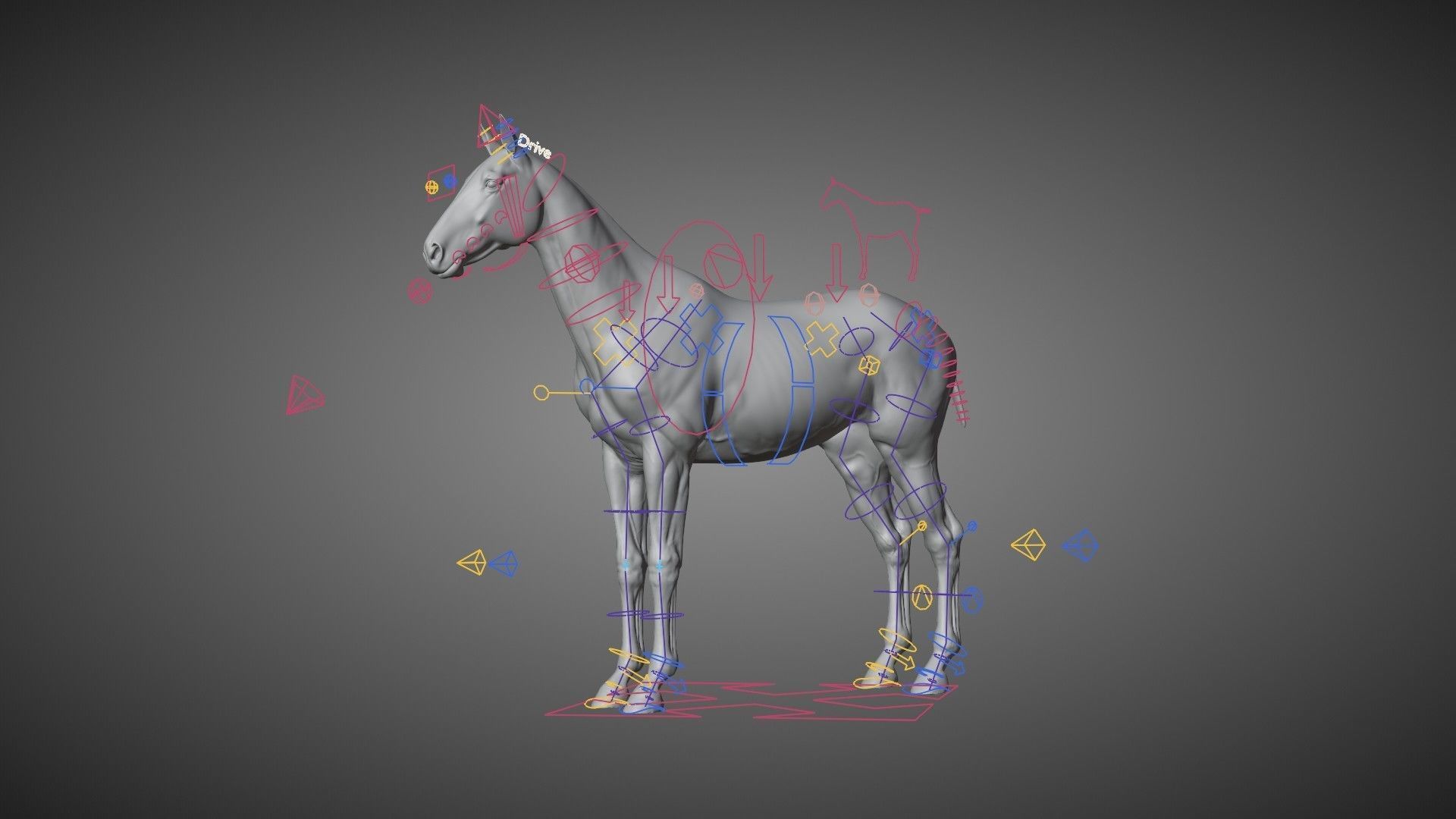 Brown Horse Animation   VFX Grace 3D model_18