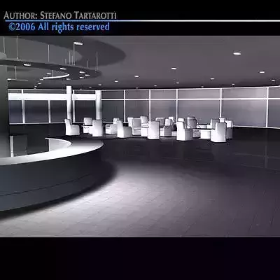 Car dealership interior 3D model
