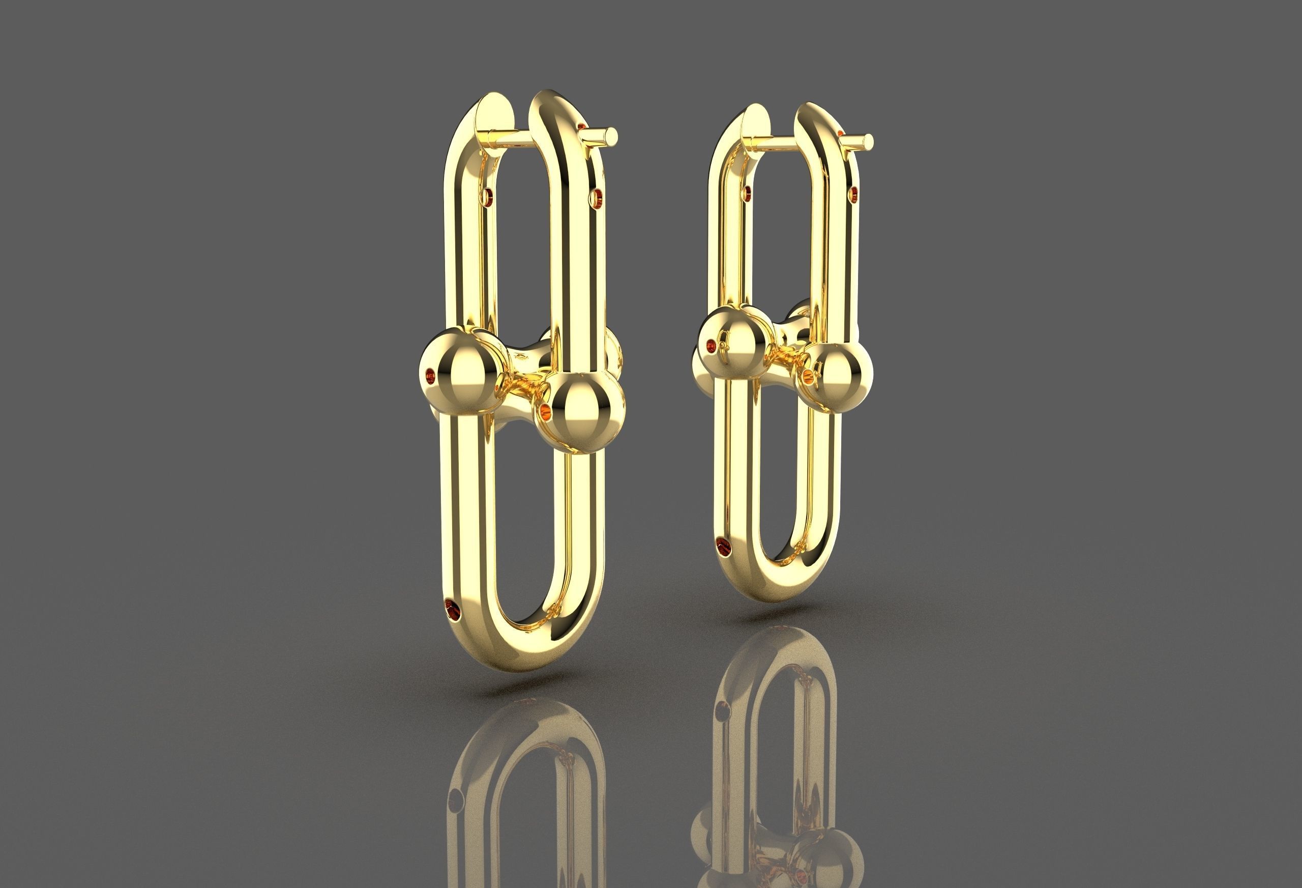 Tiffany Earrings 3D print model_3