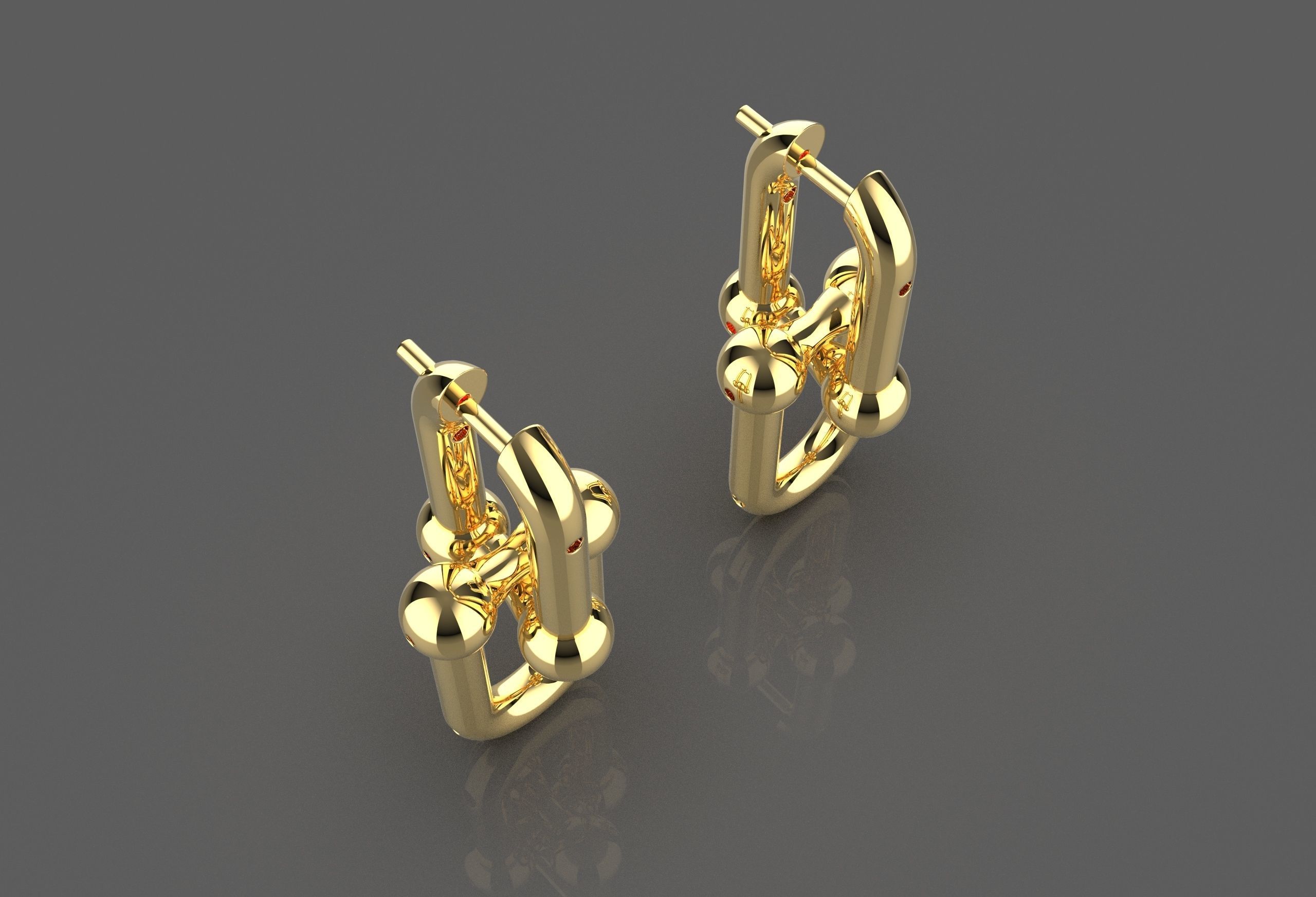 Tiffany Earrings 3D print model_2
