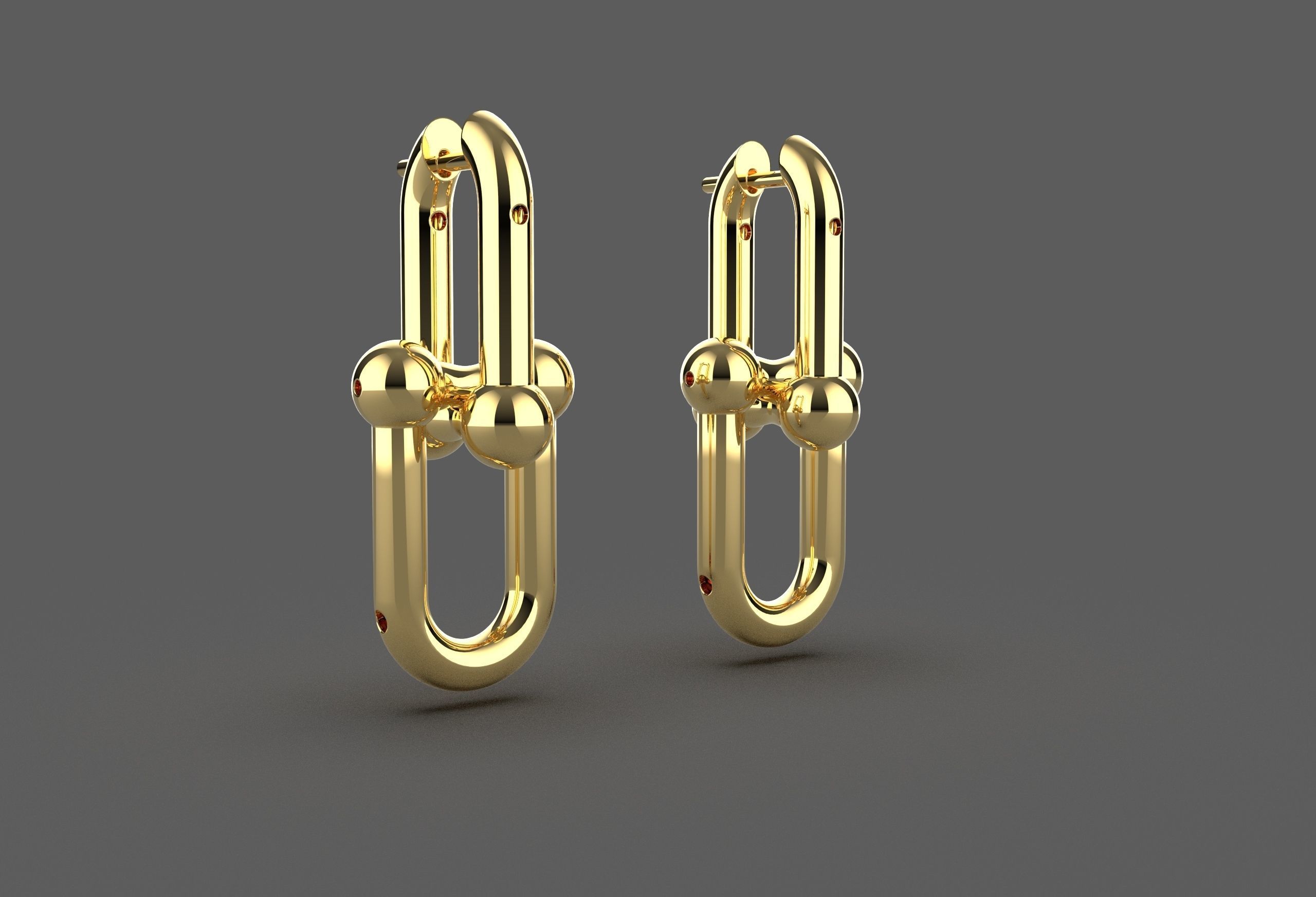 Tiffany Earrings 3D print model_1