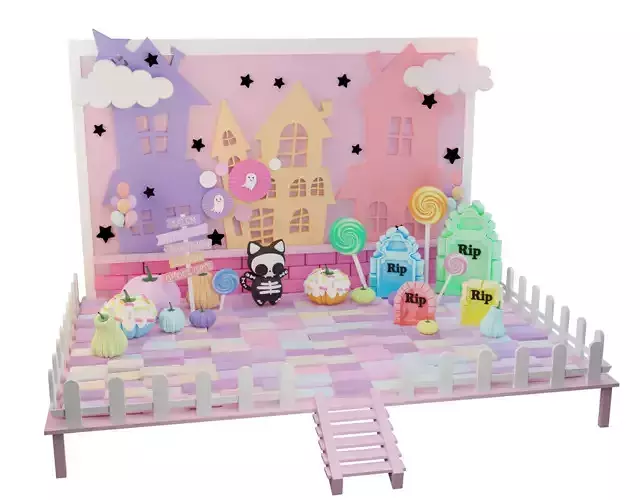 Halloween pastel cute 3D model