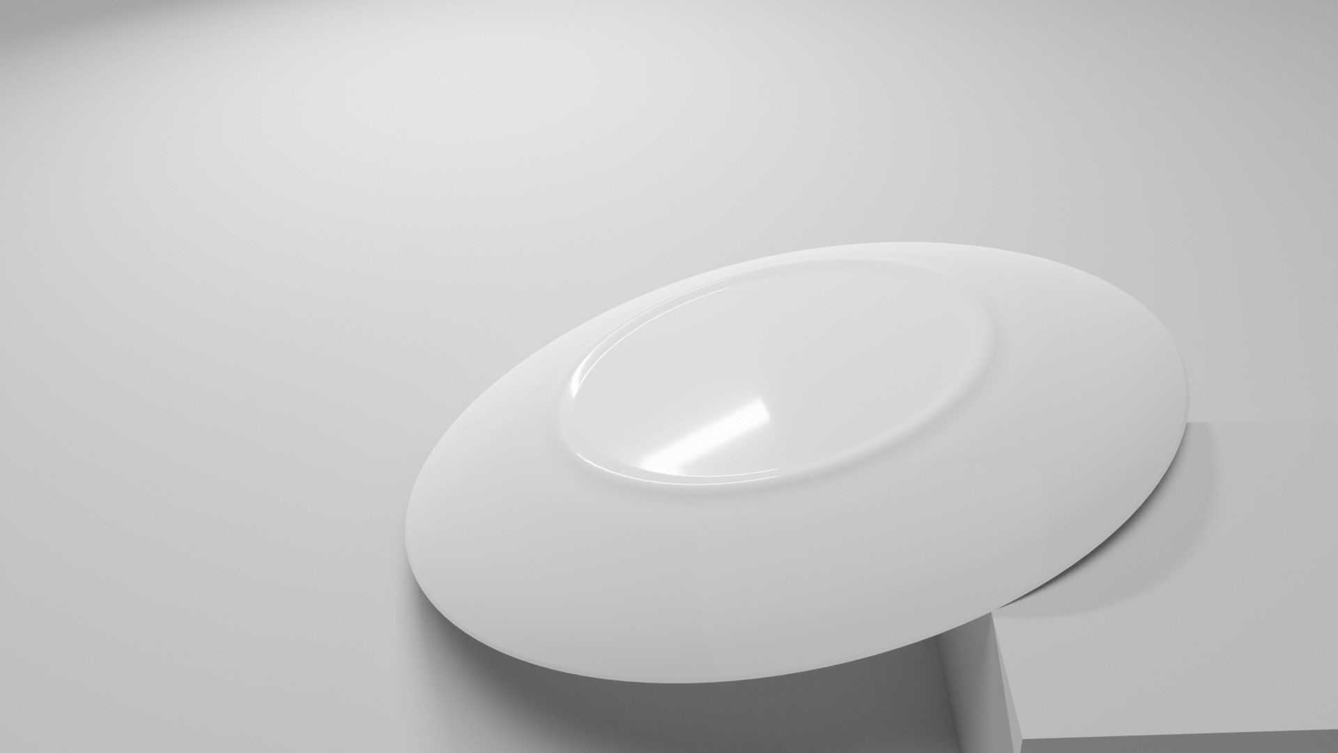 White bowl Free 3D model_2