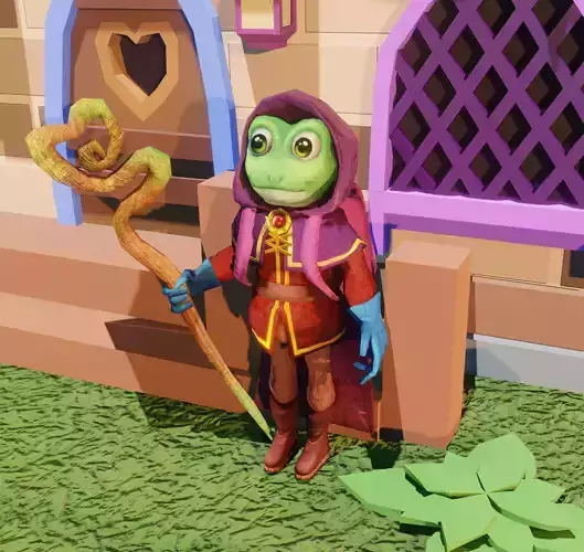 Model of a toad wizard