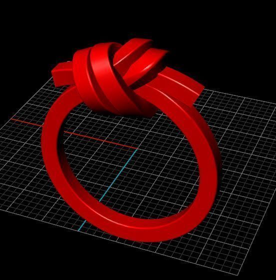 love knot Free 3D print model_3