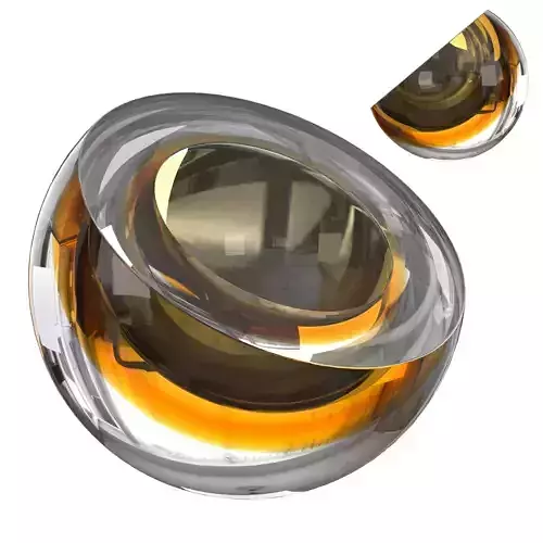 Fume Amber Diagonal Drop Bowl 3D model