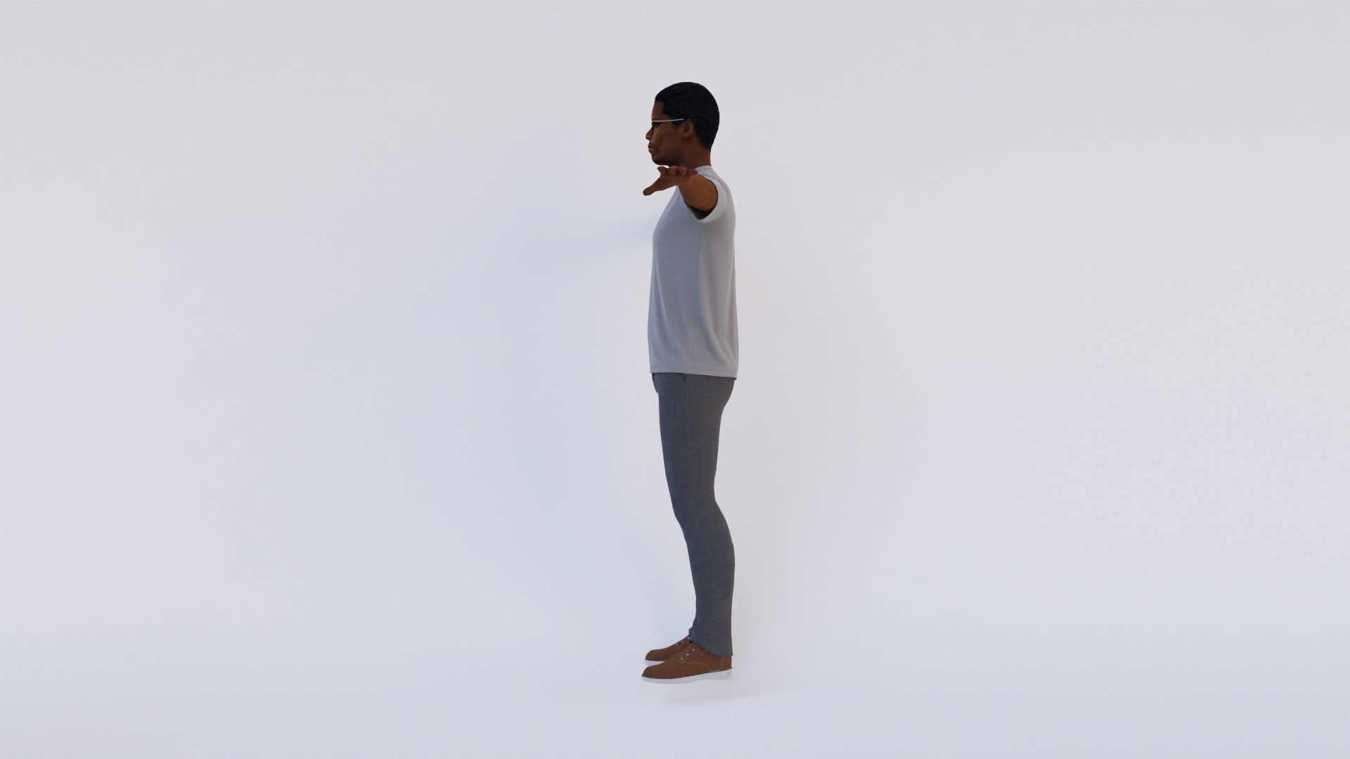 Collection 7 rigged humans textured Low-poly 3D model_14