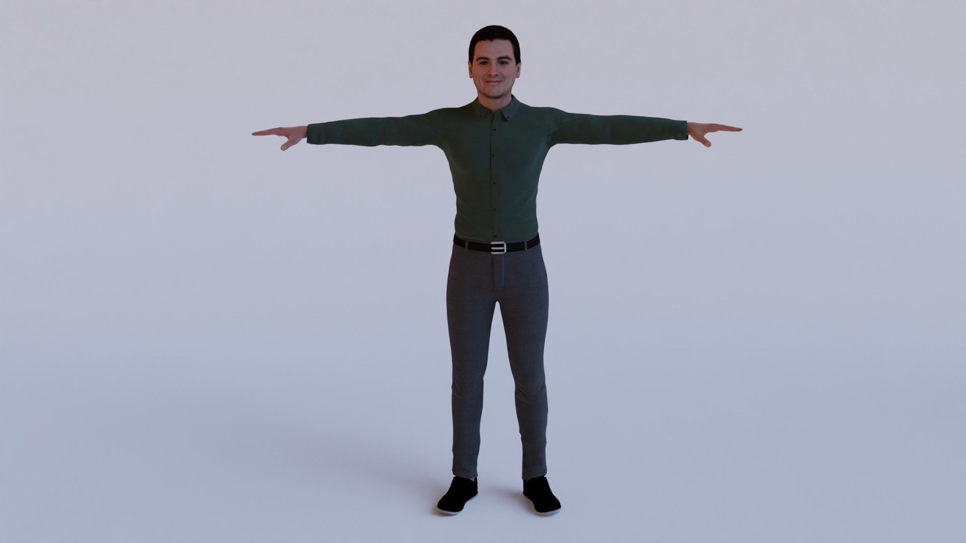 Collection 7 rigged humans textured Low-poly 3D model_1